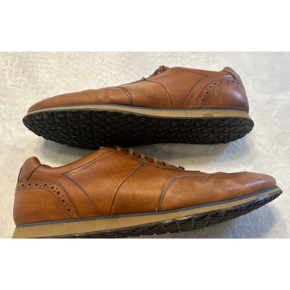 Royal Albatross Golf Shoes Men’s Size 12 Brown Leather Spikeless Sneakers - Picture 6 of 8